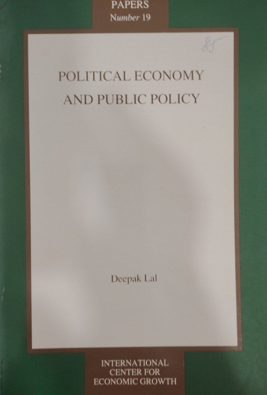 Political economy and public policy.