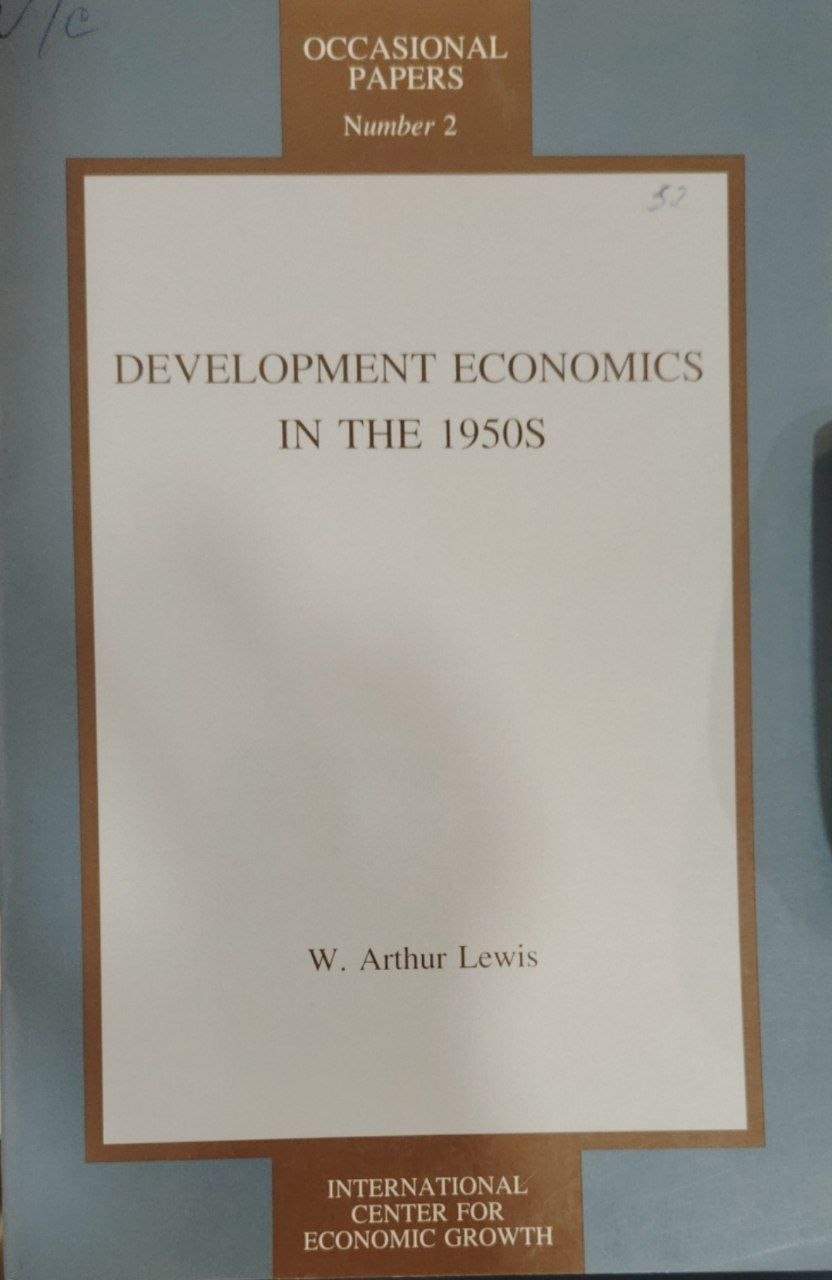 Development economiics in the 1950S.