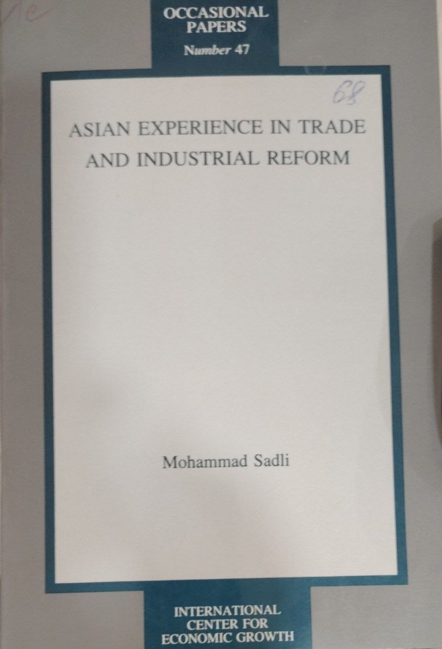 Asian experience in trade and industrial referom.