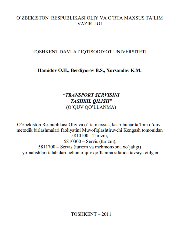 Transport servisini tashkil qilish