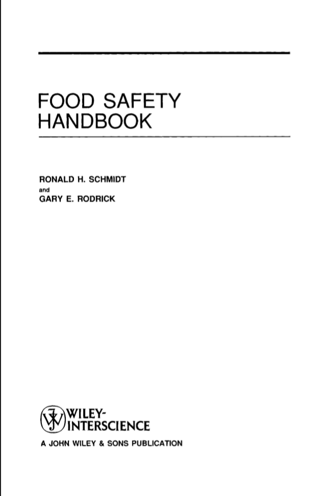 FOOD SAFETY HANDBOOK
