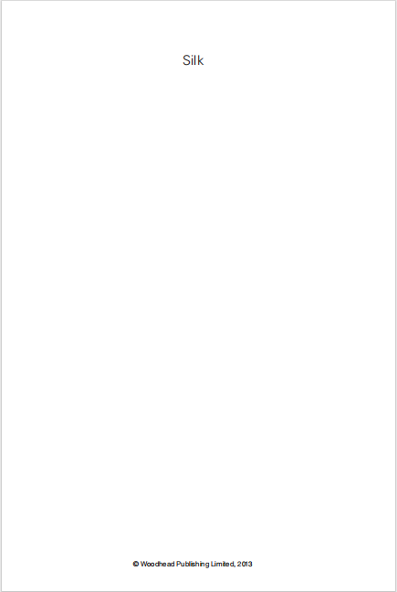 Silk Processing, properties  and applications