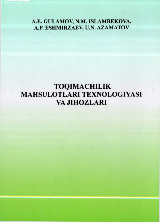 To`qimachilik mahsulotlari texnologiyasi va jihozlari