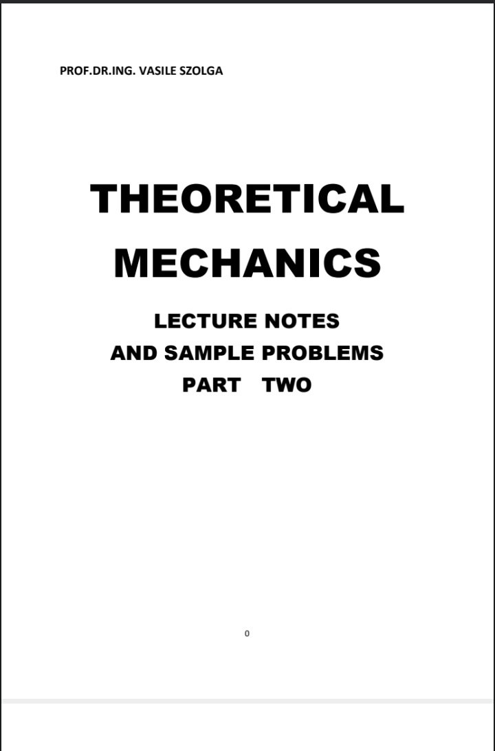 Theoretical mechanics 2