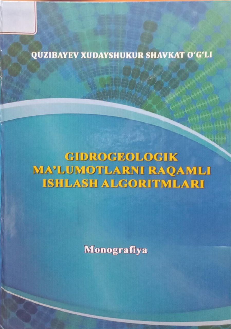 Gidrogeologik ma'lumotlarni raqamli ishlash algoritmlari