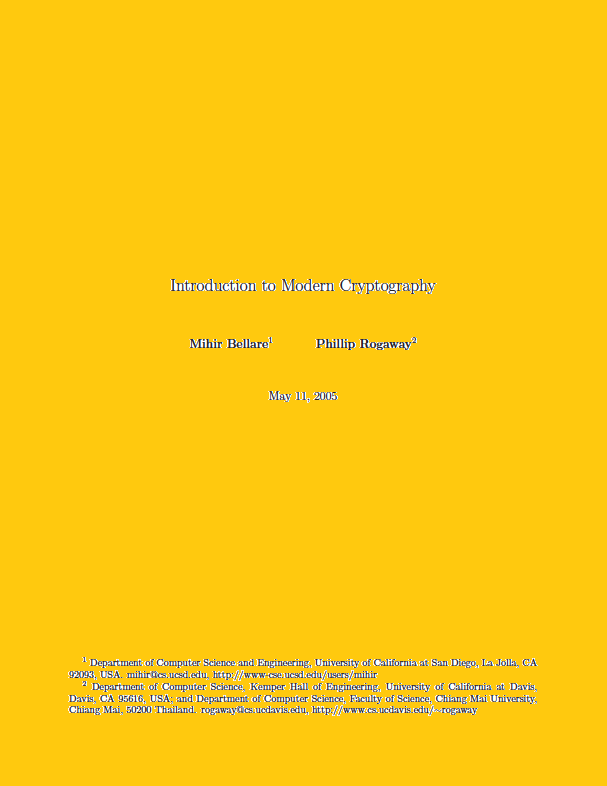 Introduction to Modern Cryptography