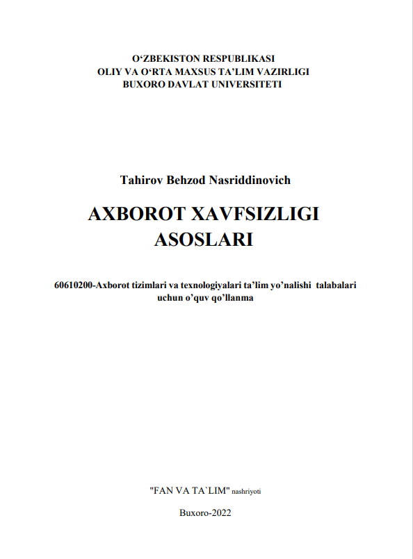 Axborot xavfsizligi asoslari