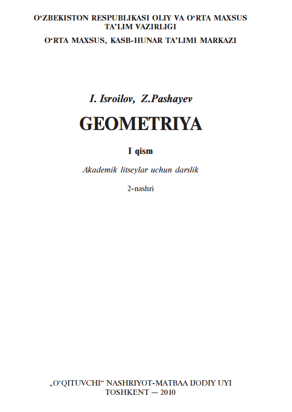 Geometriya 1-qism