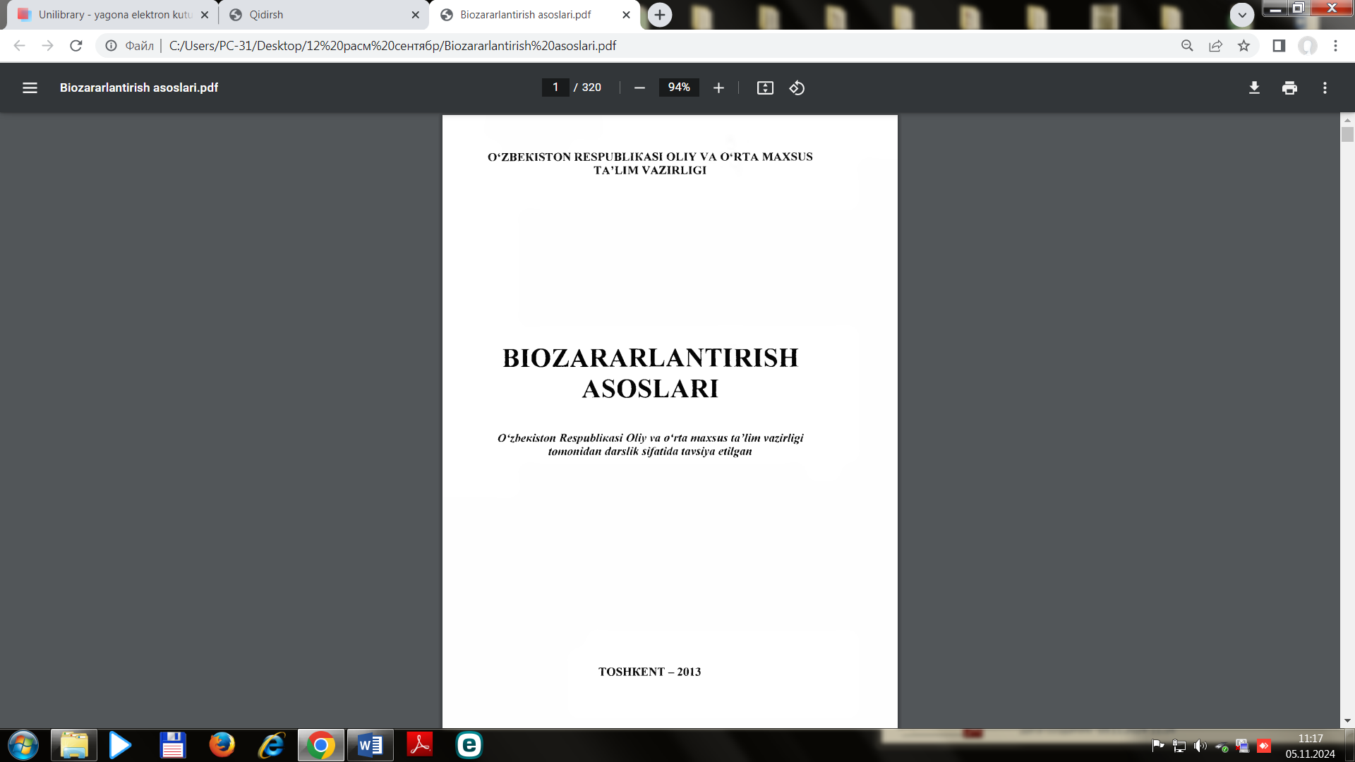 Biozararlantirish asoslari