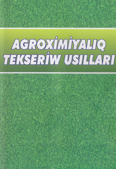 AGROXIMiYALIQ TEKSERiW USILLARI