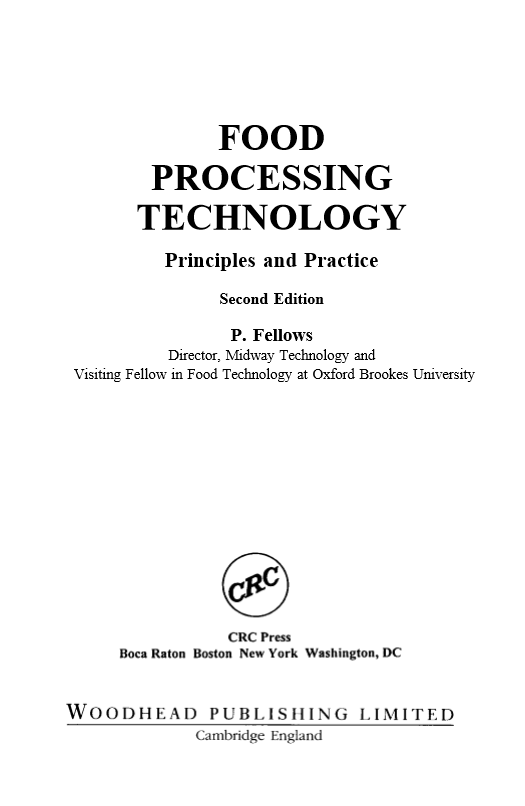 Food Processing Technology Principles and Practice Second Edition