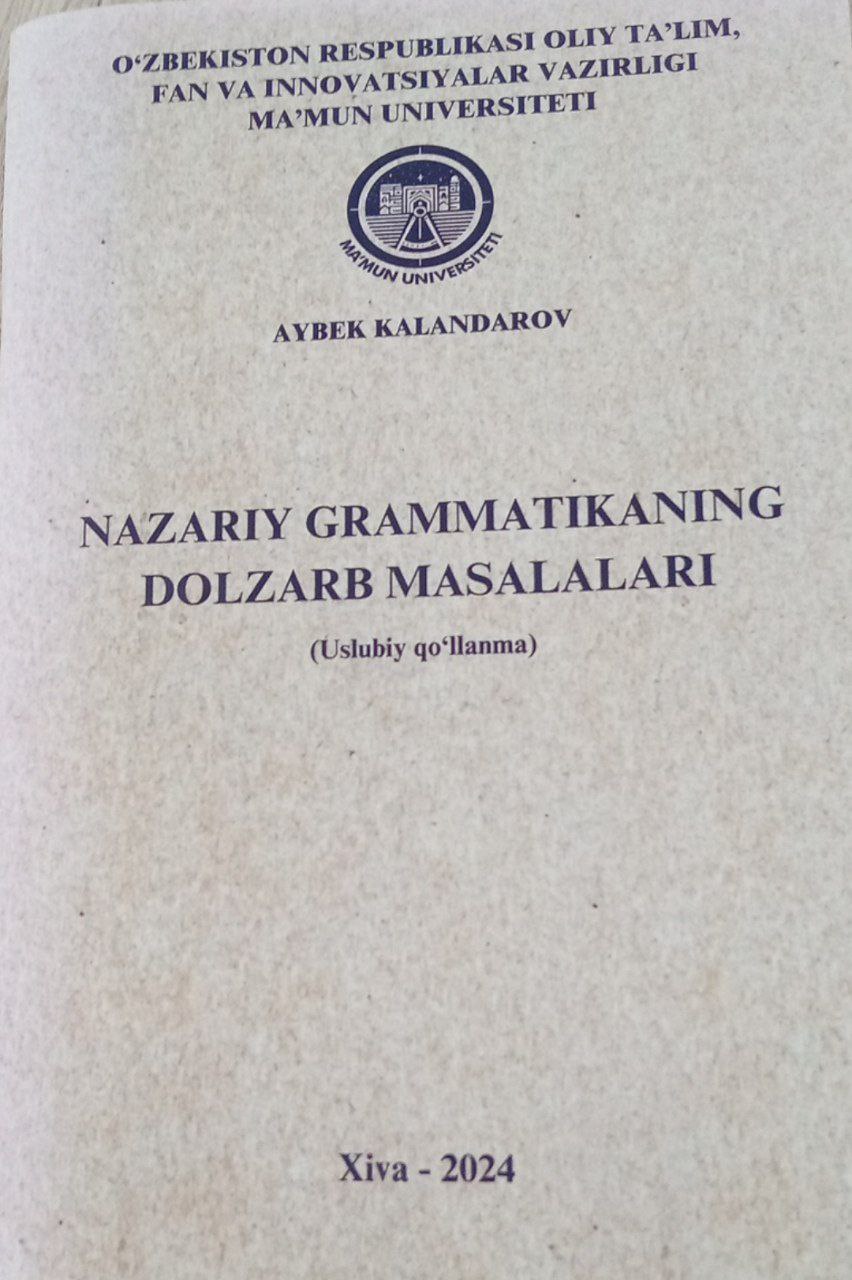Nazariy grammatikaning dolzarb masalari