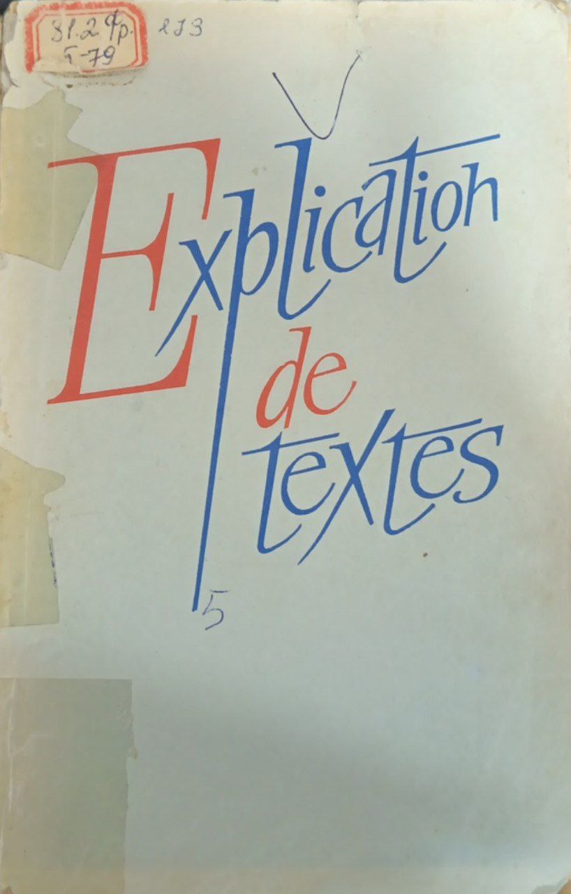 Explicalioh de textes