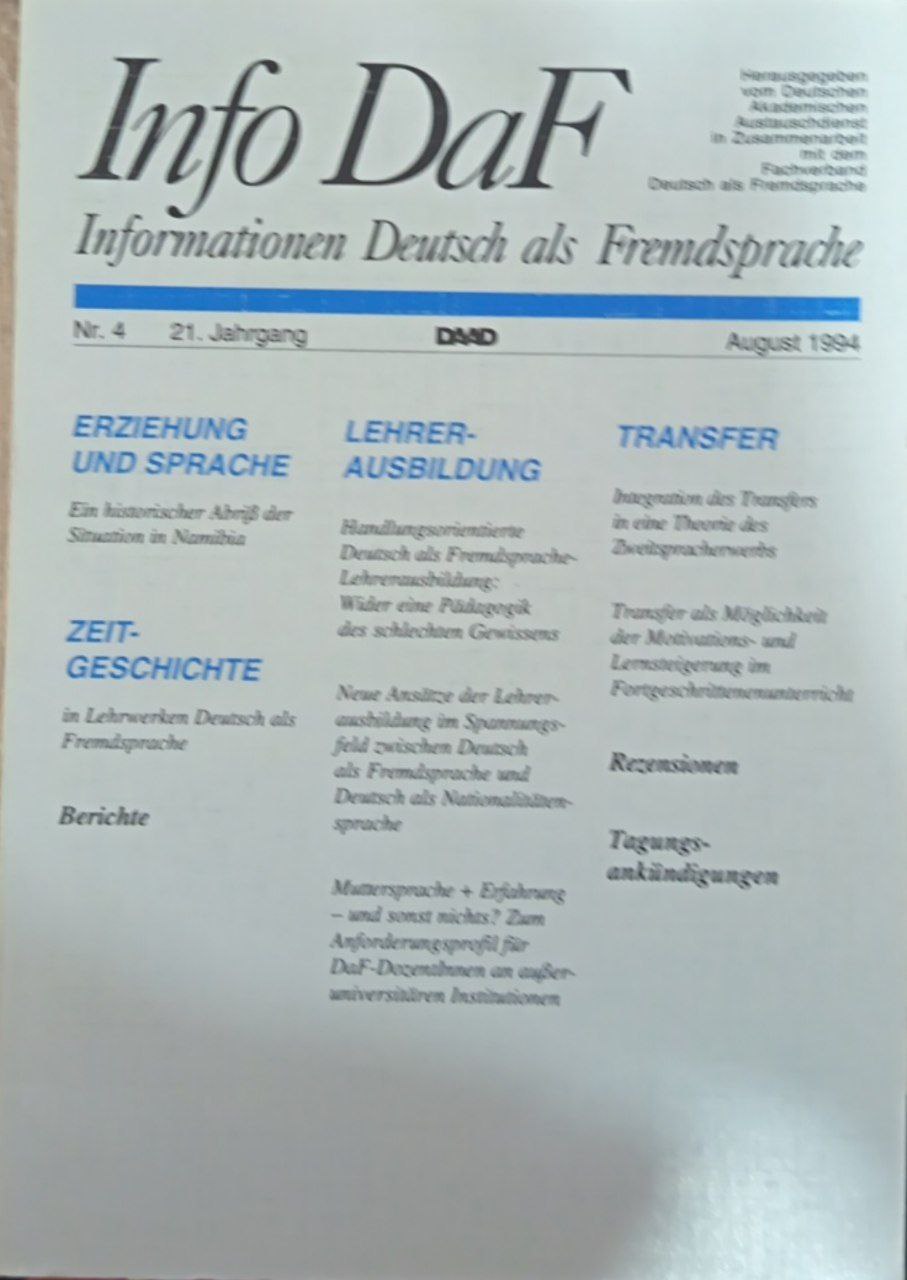 Informationen Deutsch als Fremdsprache (Info DaF)