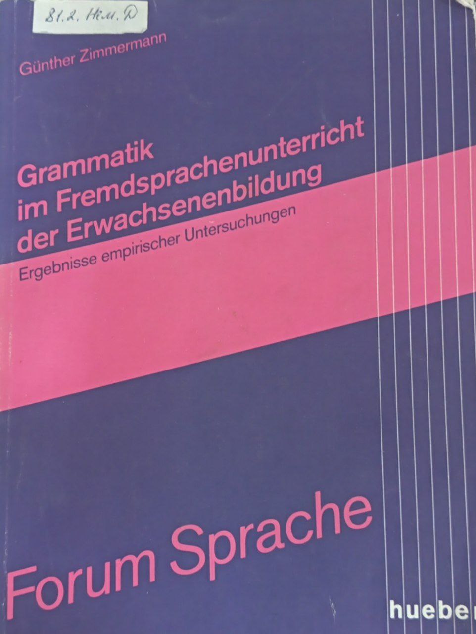 Grammatik im Fremdsprachenunterricht der Erwachsenenbildung