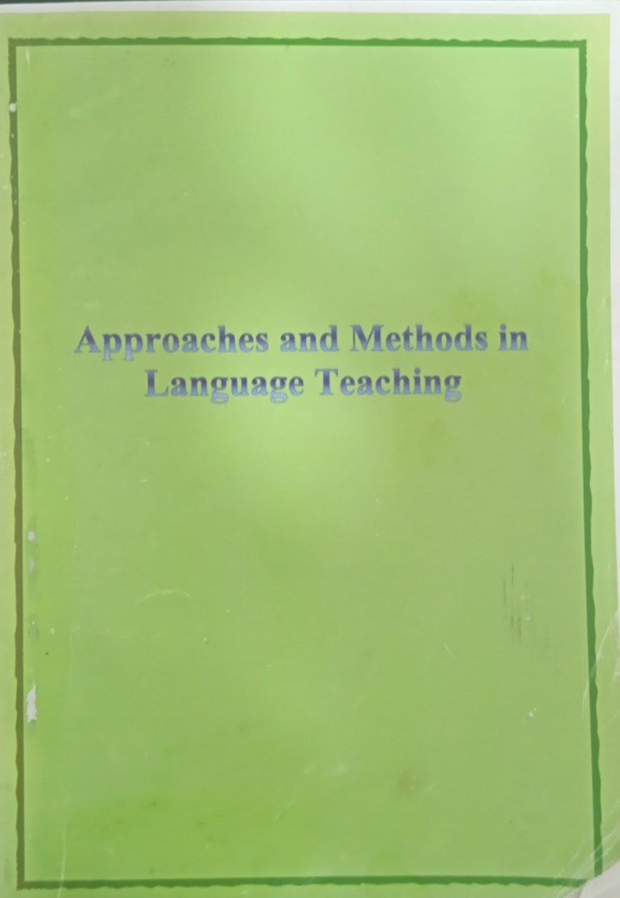 Approaches and Methods in Language Teaching