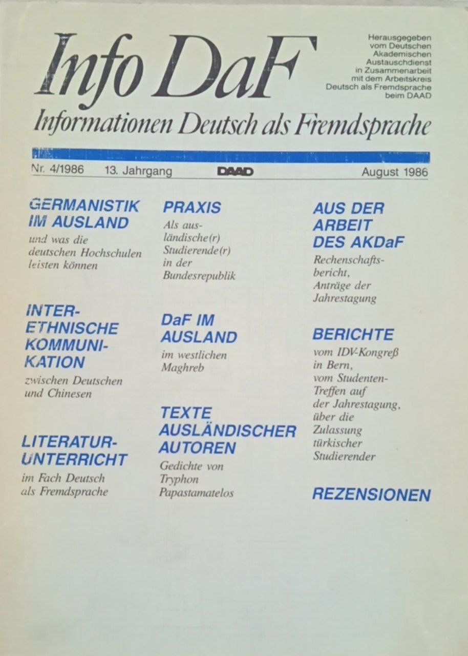 Info DaF – Informationen Deutsch als Fremdsprache