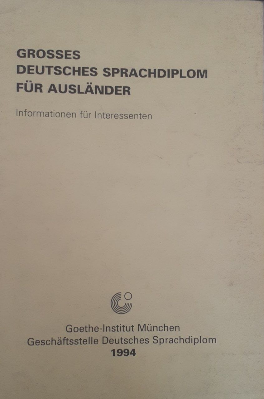 GROSSES DEUTSCHES SPRACHDIPLOM FUR AUSLANDER