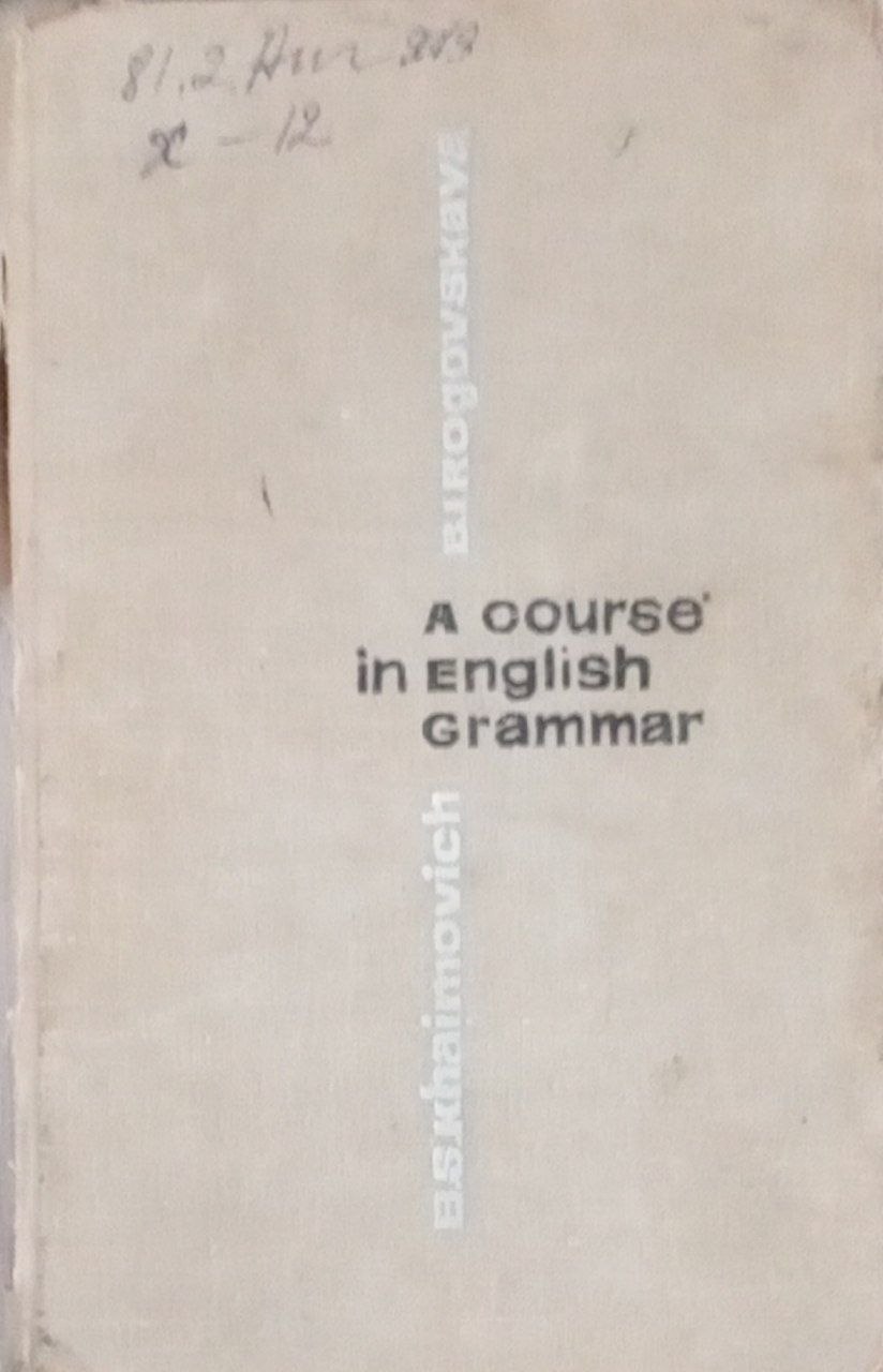A Course in English Grammar