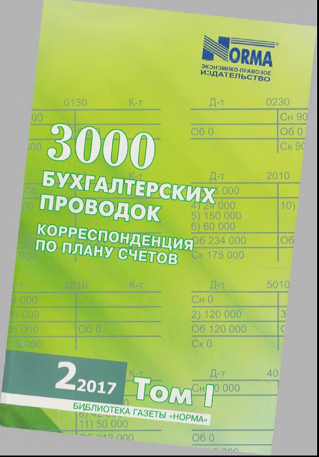 3000 бухгалтерских проводок. Корреспонденция по Плану счетов. Том 1.