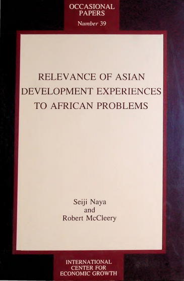 Relevance of Asian development experiences to African problems