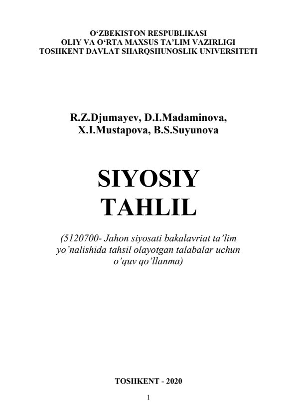 Siyosiy tahlil