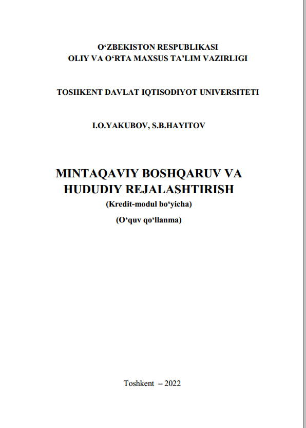 Mintaqaviy boshqaruv va hududiy rejalashtirish