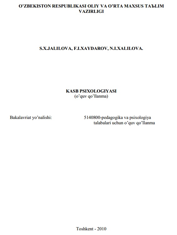 Kasb psixologiyasi