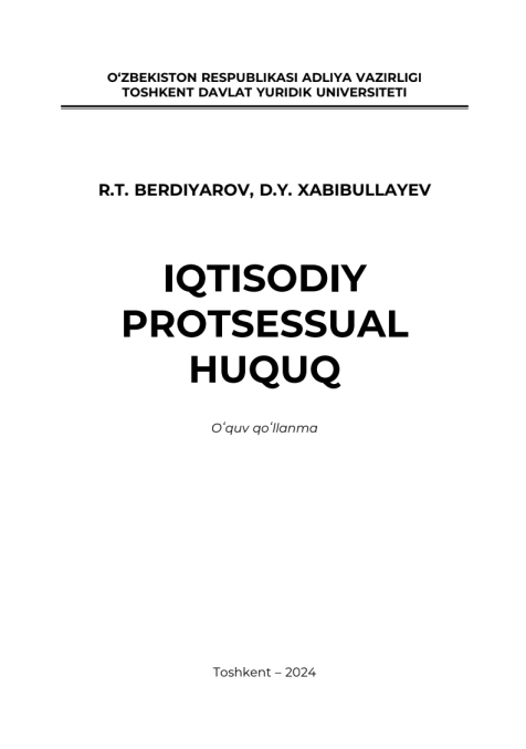 Iqtisodiy protsessual huquq