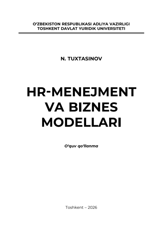 HR-menejment va biznes modellari