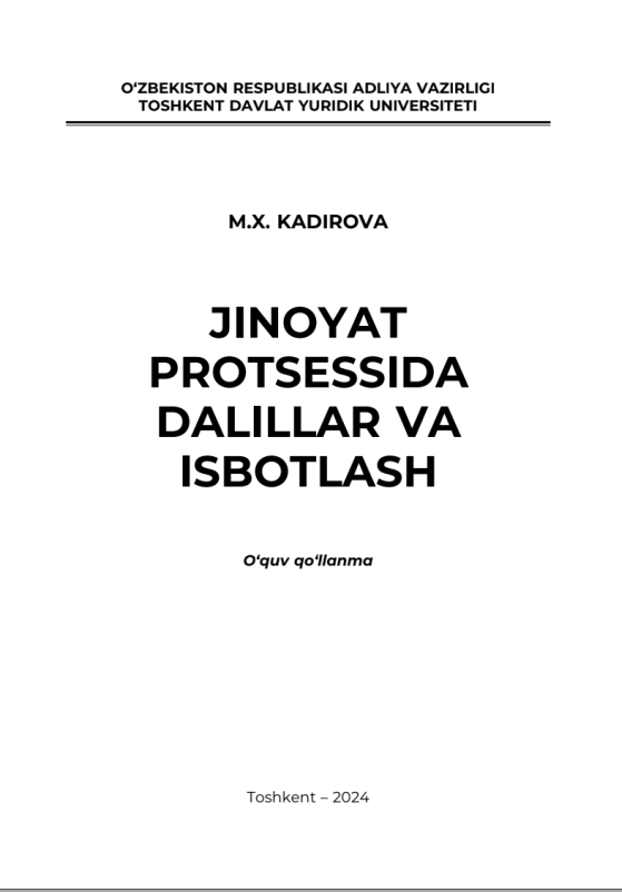 Jinoyat protsessida dalillar va isbotlash