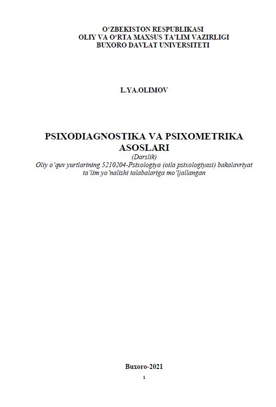 Psixodiagnostika va Psixometrika asoslari