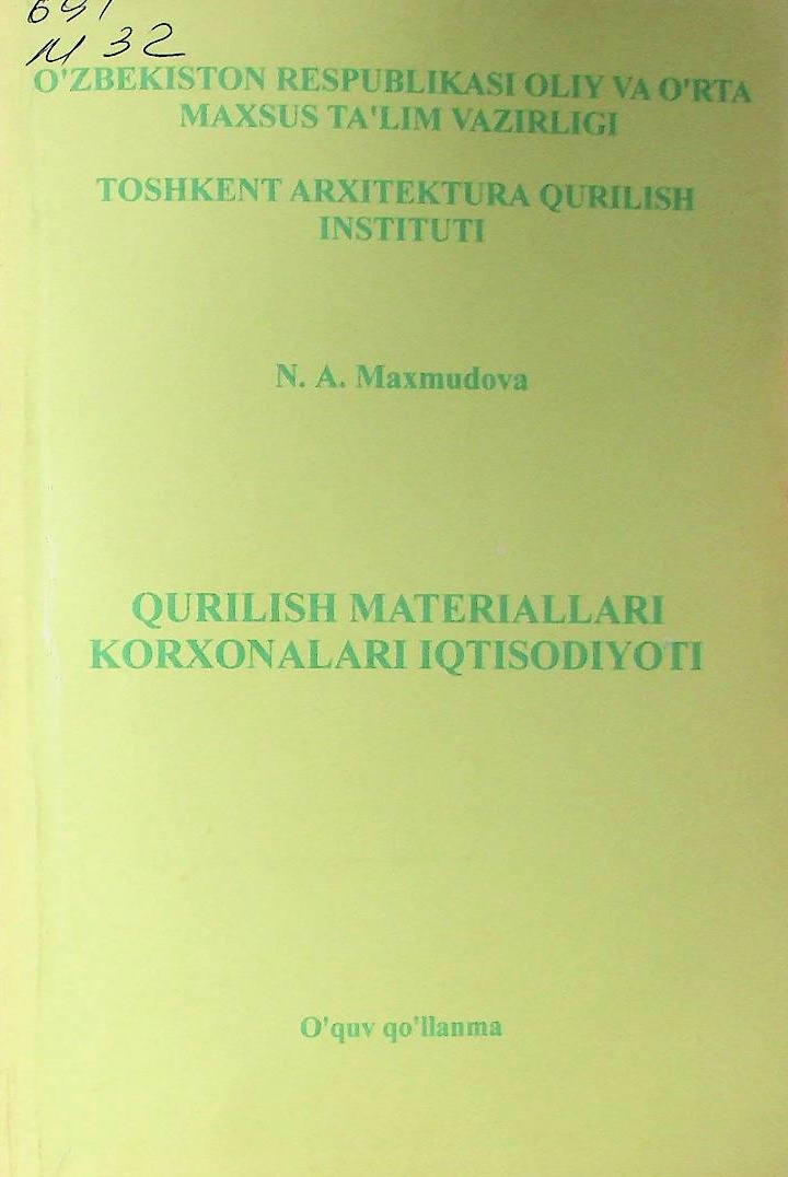 Qurilish materiallari korxonalari iqtisodiyoti