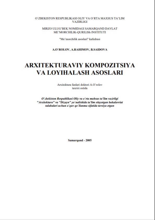 Arxitekturaviy kompozitsiya va loyihalash asoslari