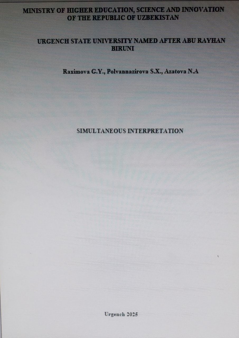 Simultaneous interpretation