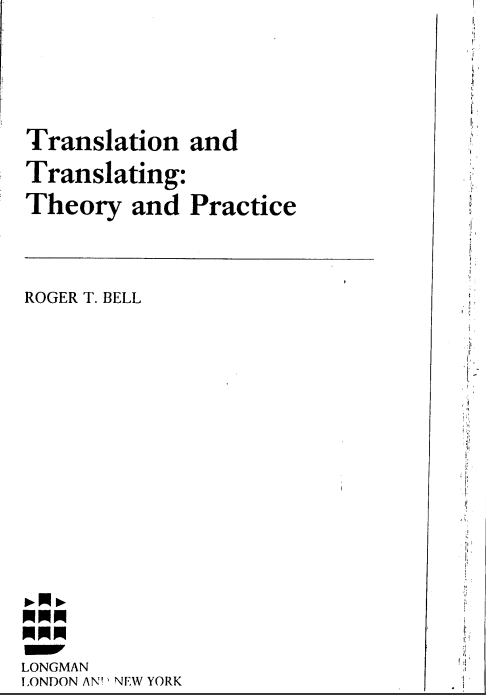 Translation and translating: Theory and practice