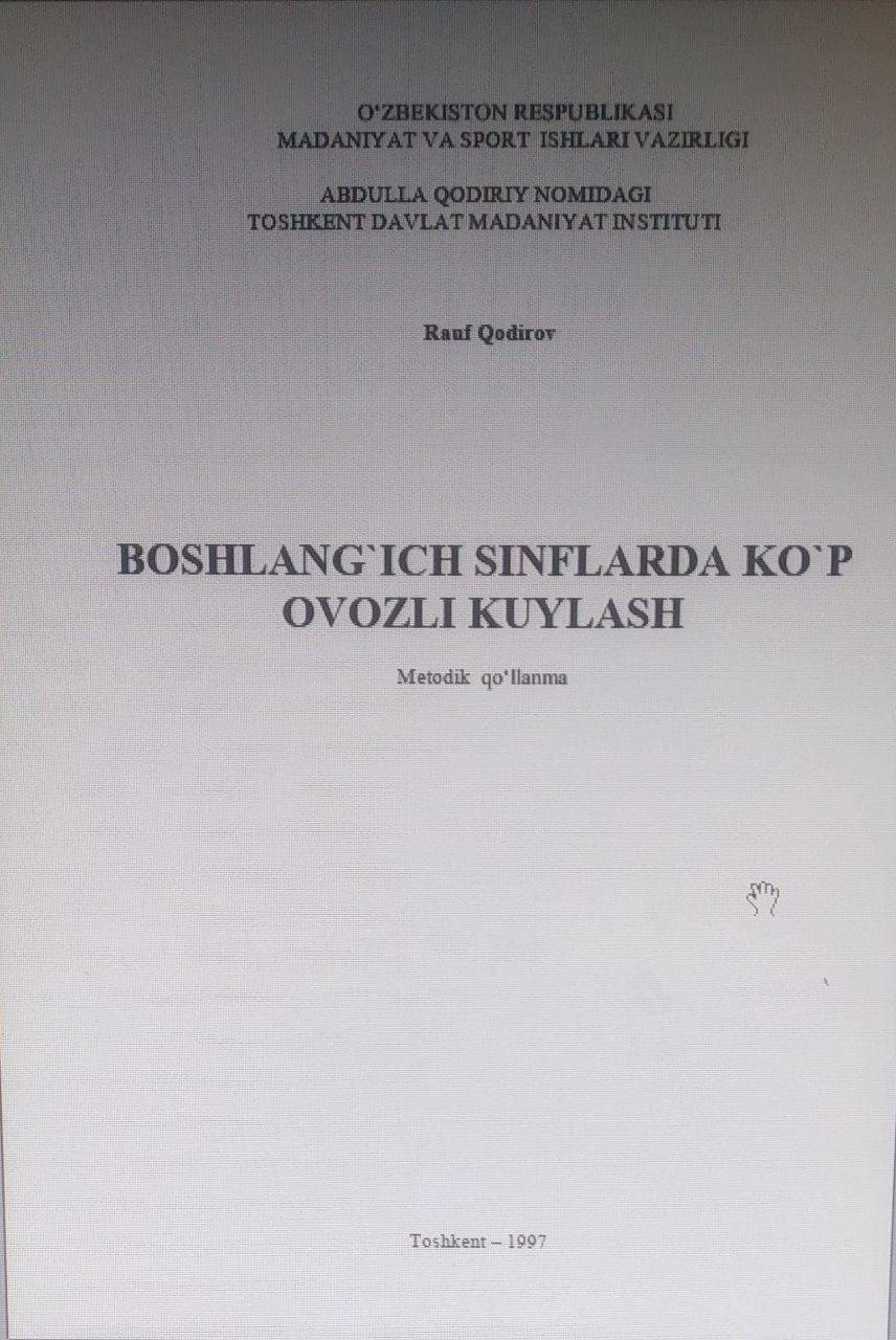 Boshlang'ich sinflarda ko'p ovozli kuylash