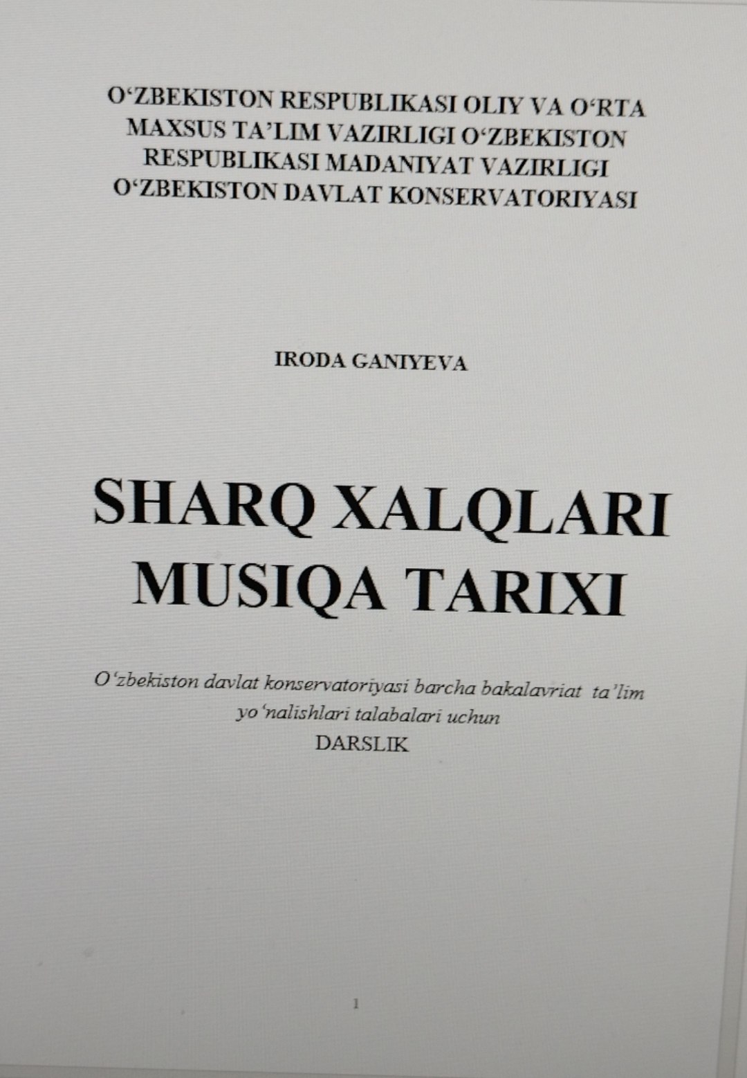 Sharq xalqlari musiqa tarixi