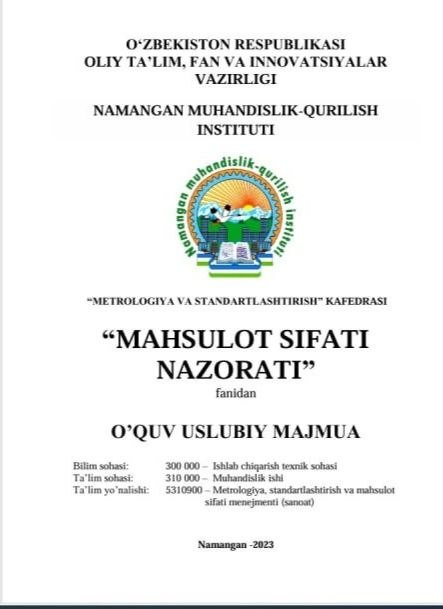 Mahsulot sifati nazorati