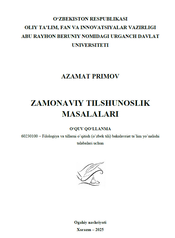 ZAMONAVIY TILSHUNOSLIK MASALALARI