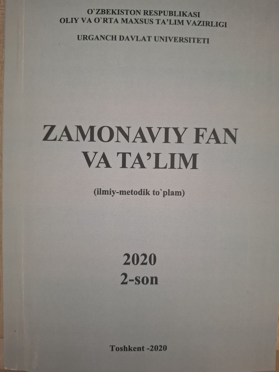Zamonaviy fan va ta`lim