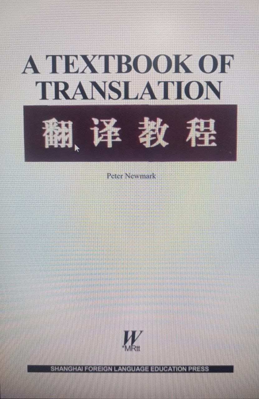 A TEXTBOOK OF TRANSLATION