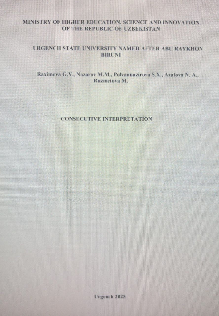 CONSECUTIVE INTERPRETATION