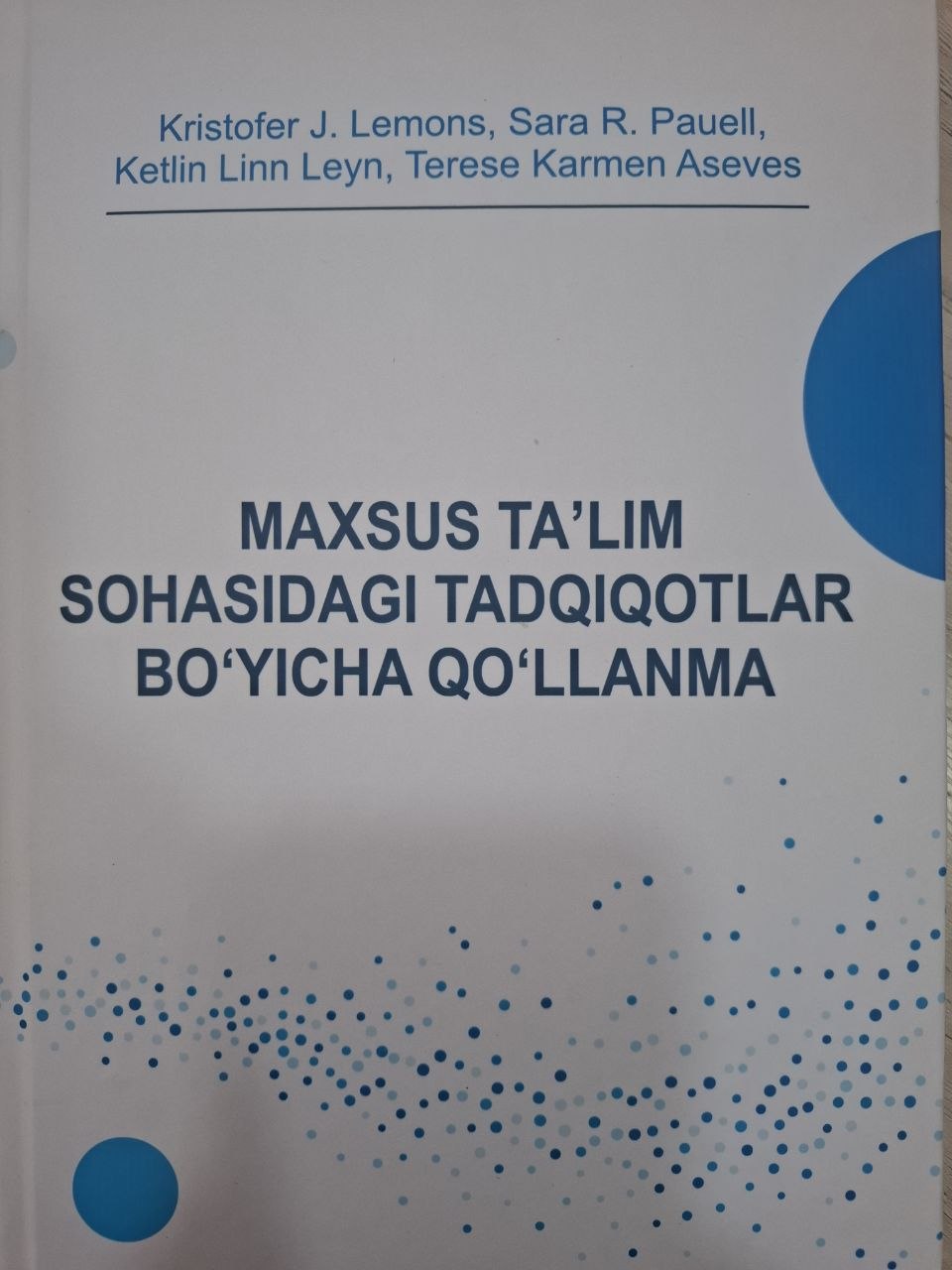 Maxsus ta'lim sohasidagi tadqiqotlar bo'yicha qo'llanma