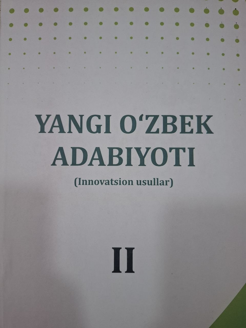 Yangi oʻzbek adabiyoti. II-kitob