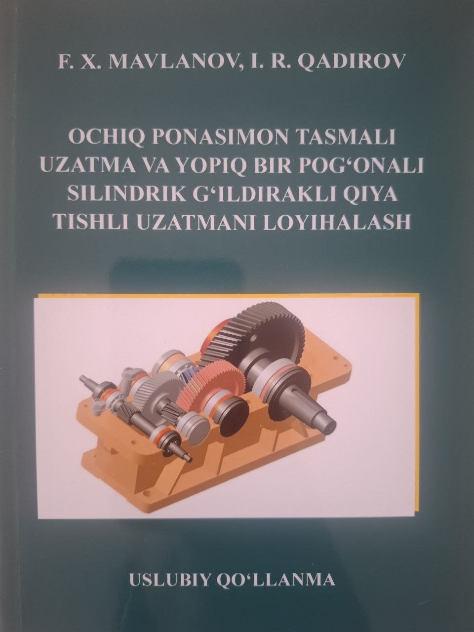 Ochiq ponasimon tasmali uzatma va yopiq bir pog'onali silindrik g'ildirakli qiya tishli uzatmani loyihalash