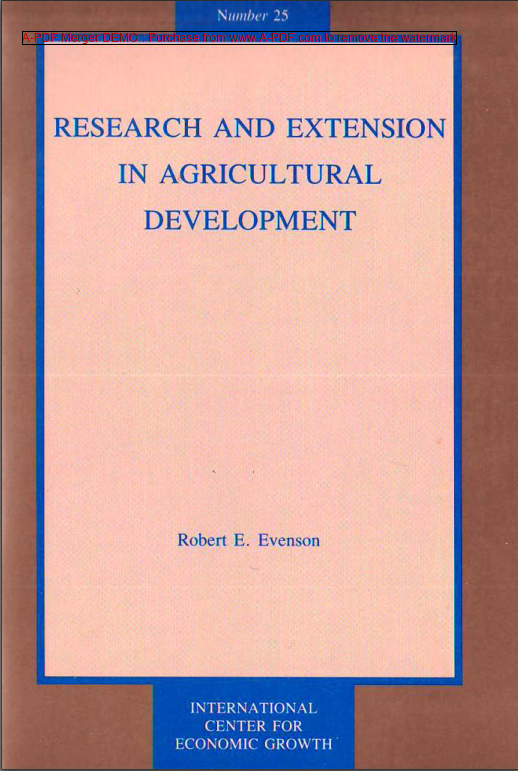 Research and Extension in development