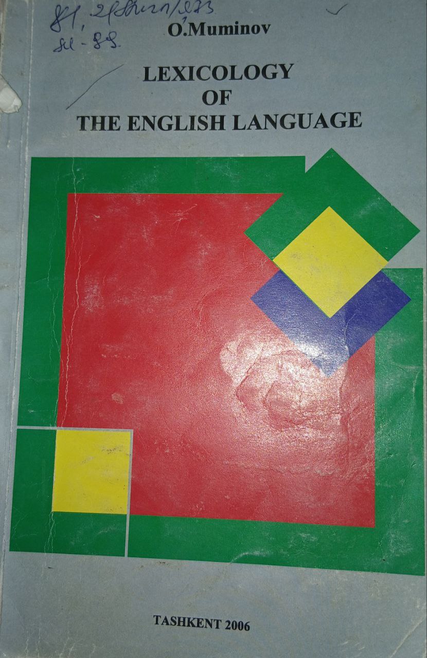 Lexicology of the english language