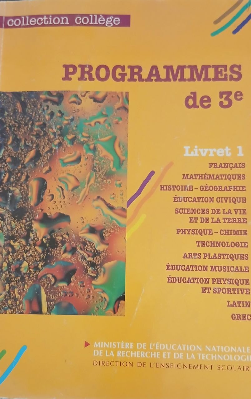 Programmes de 3e