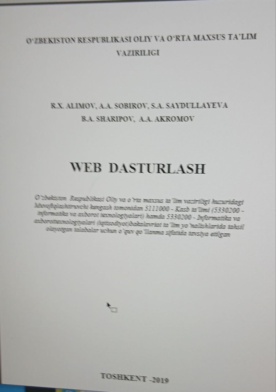 Web – dasturlash